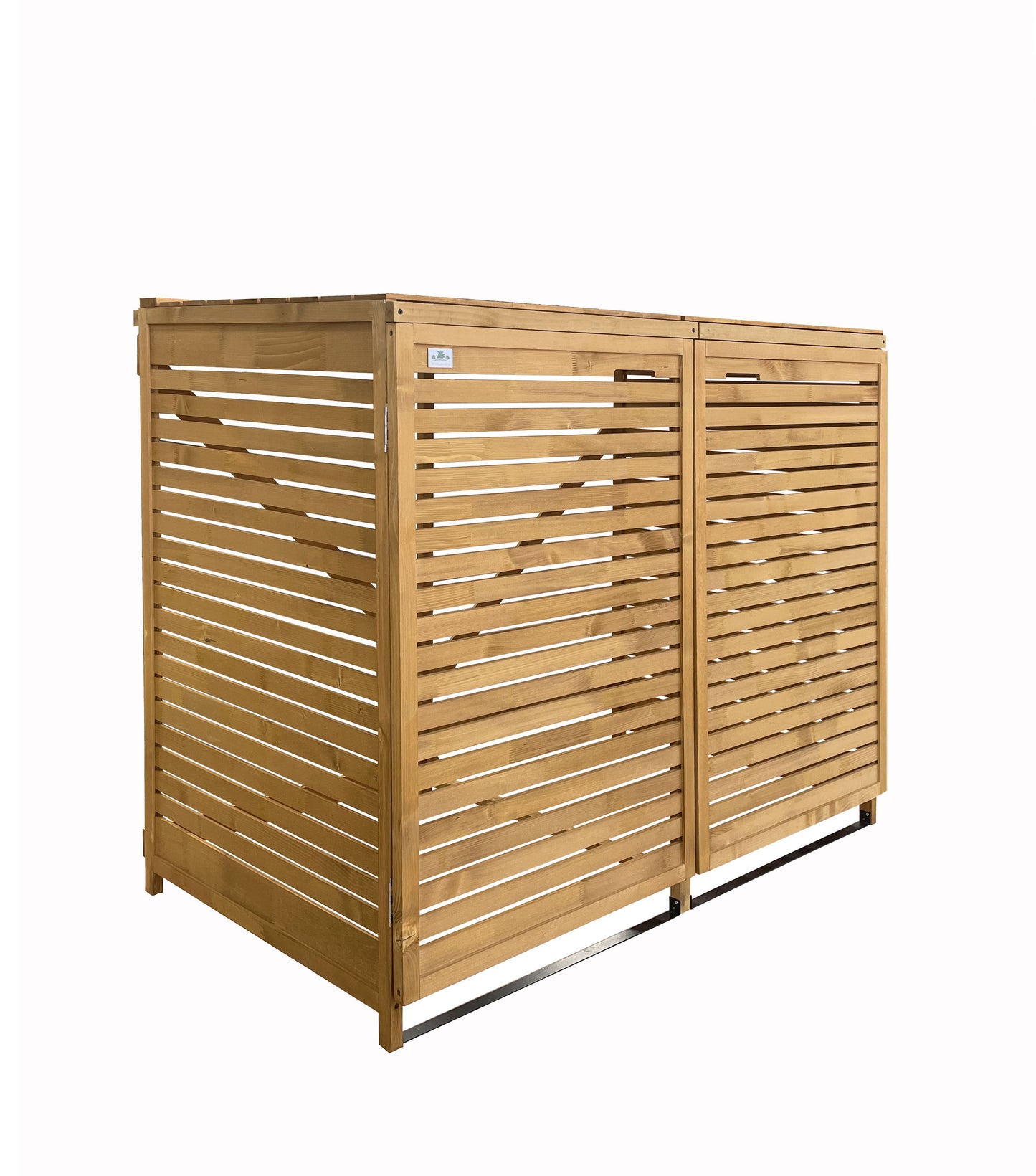 Cache Poubelles Bois 2 Bacs – Pour Conteneurs de 240L – Pratique, Esthétique et Résistant