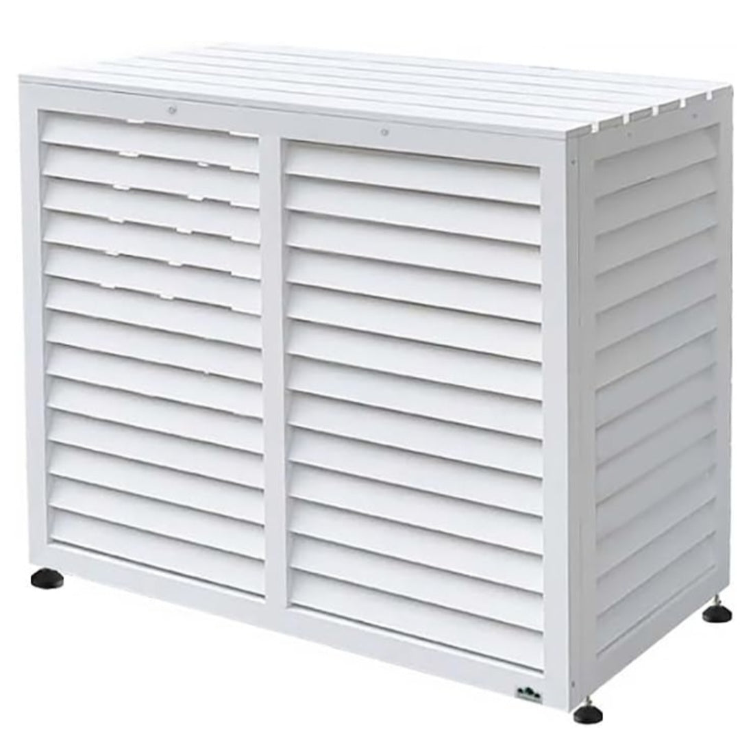 Cache Climatiseur Blanc en Bois de Pin Traité – Naturel, Élégant et Durable