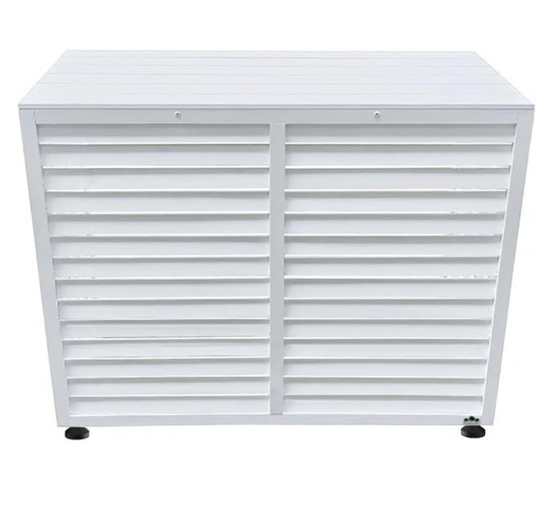 Cache Climatiseur Blanc en Bois de Pin Traité – Naturel, Élégant et Durable