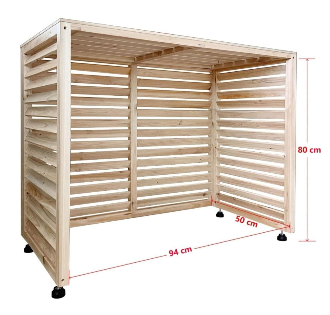 Cache Climatiseur Blanc en Bois de Pin Traité – Naturel, Élégant et Durable