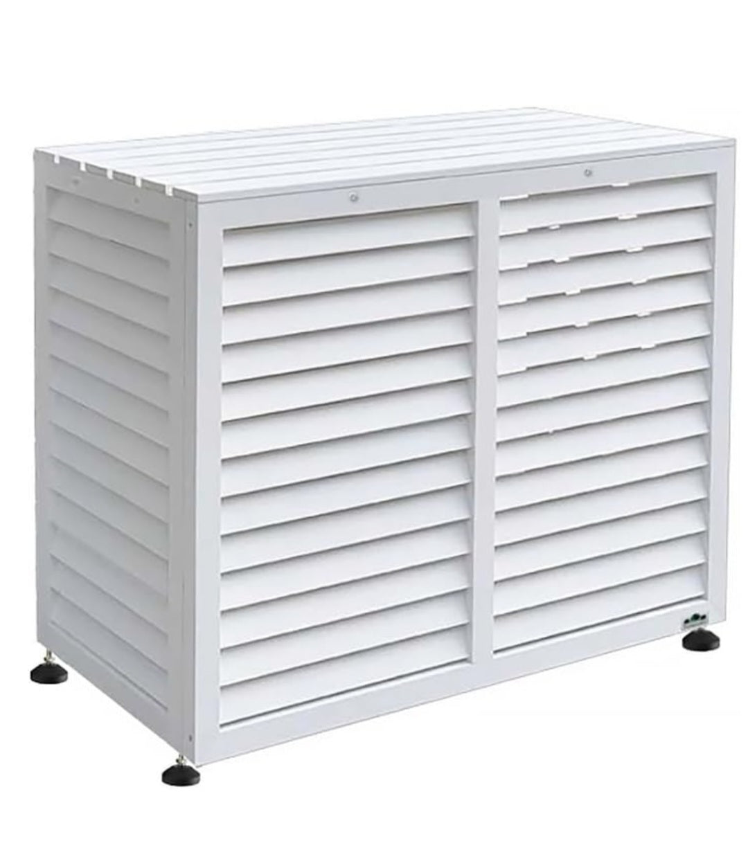 Cache Climatiseur Blanc en Bois de Pin Traité – Naturel, Élégant et Durable