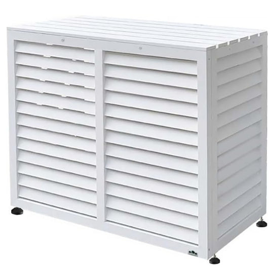 Cache Climatiseur Blanc en Bois de Pin Traité – Naturel, Élégant et Durable